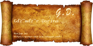 Gömör Dorina névjegykártya